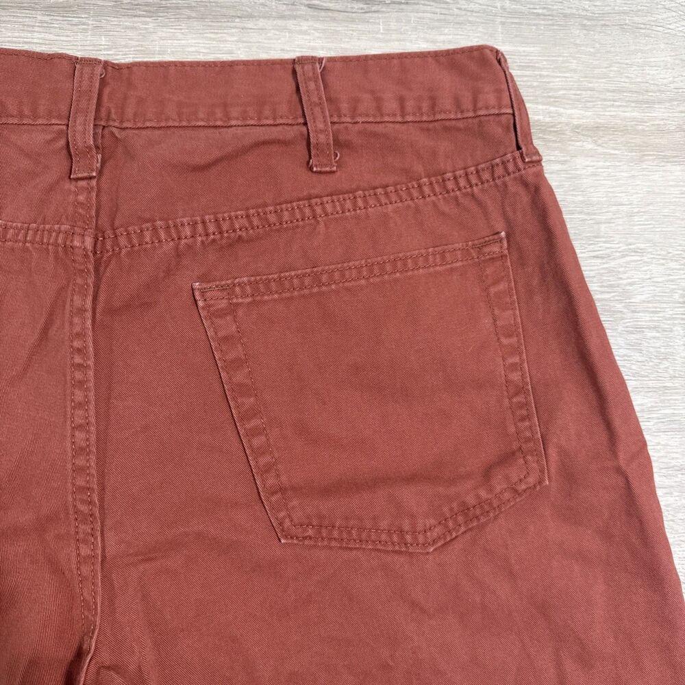Old Navy Shorts Men’s 36 Red Rust Cotton Cut Off Raw Hem 5 Pocket - Picture 8 of 12